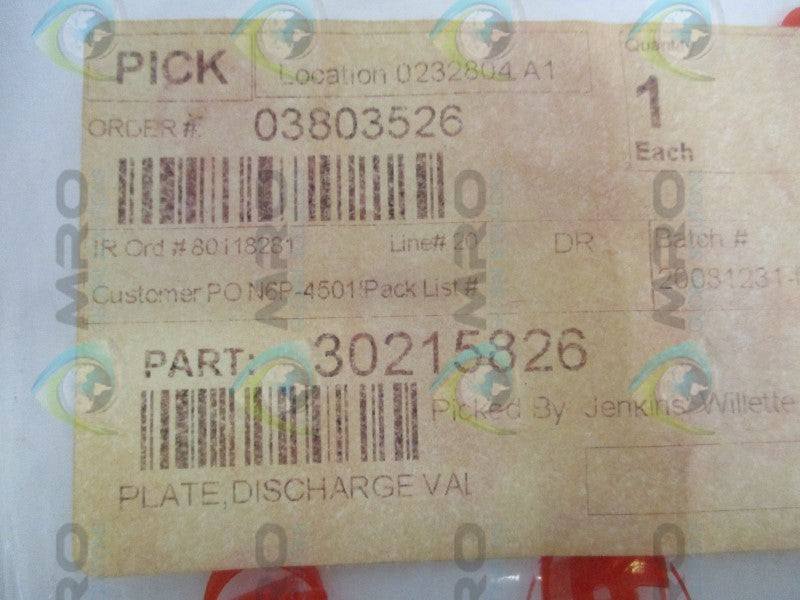 INGERSOLL RAND 30215826NSMP