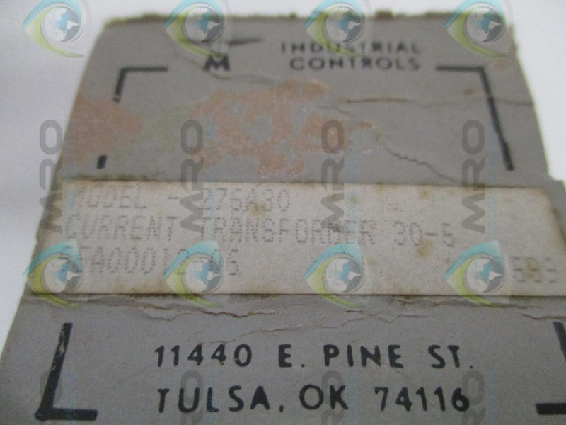 TIME MARK 276A30 CURRENT TRANSFORMER 30-5  NSMP