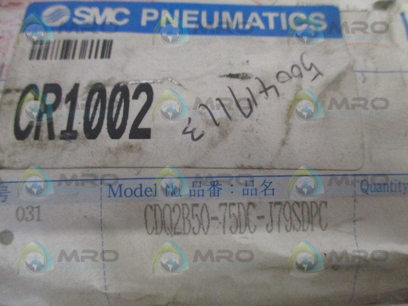 SMC CDQ2B50-75DC-J79SDPC PNEUMATIC CYLINDER  NSMP