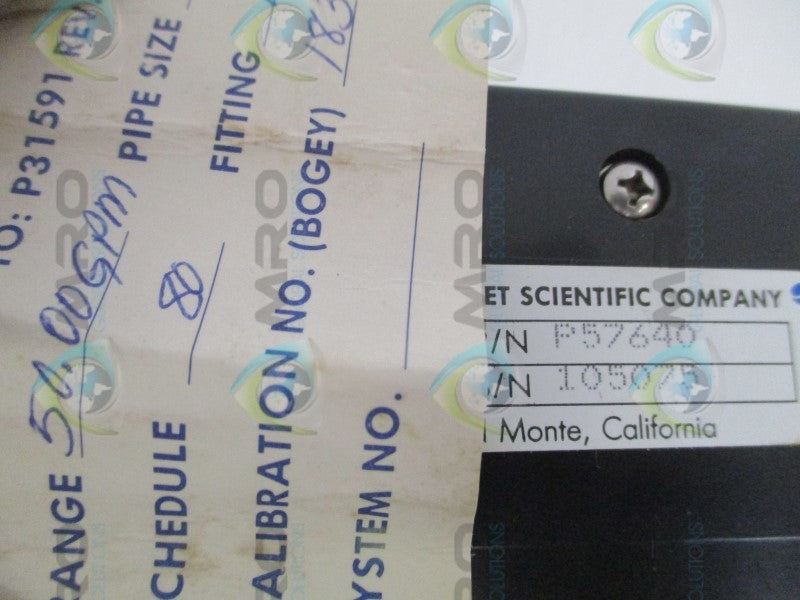 SIGNET SCIENTIFIC P57640 DIGITAL FLOMETER 50.00 GPM NSMP