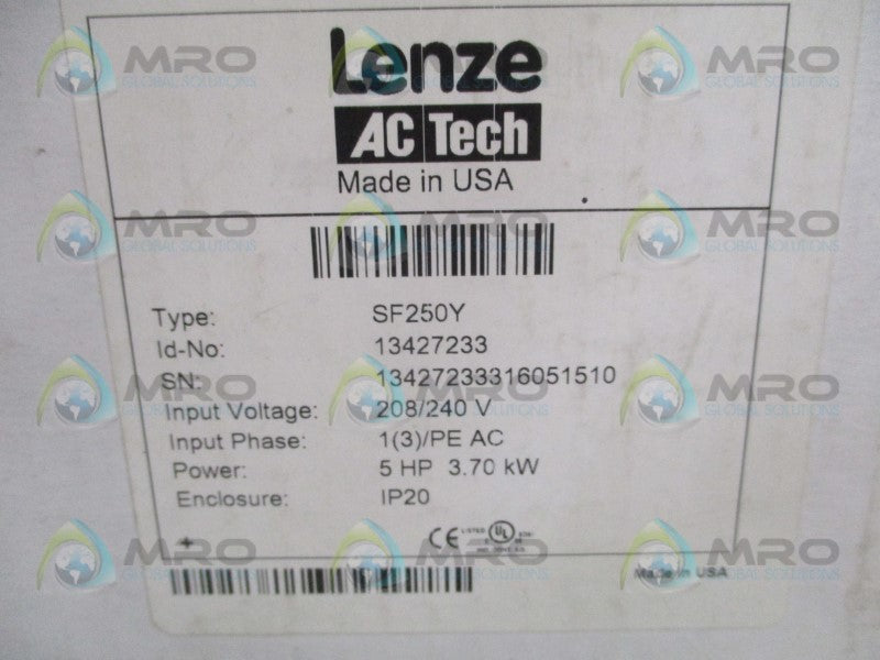 LENZE SF205Y AC SPEED DRIVE 5HP *NEW IN BOX*