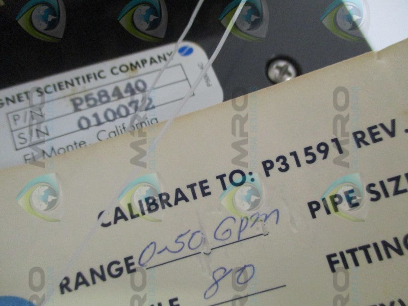 SIGNET SCIENTIFIC P58440 FLOW INDICATOR METER  0-50 GPM(AS PICTURED)NSMP