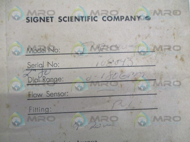 SIGNET SCIENTIFIC P51440-1 SIGNAL CONDITIONER 0-180 GPM *NEW IN BOX*
