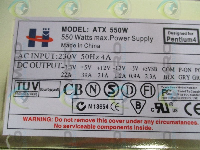 H ATX550W HLP-550WB POWER SUPPLY NSMP