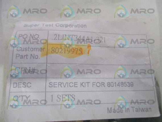 SUPER TEST 80219975 SERVICE KIT FOR 80148539 * NEW IN FACTORY BAG *