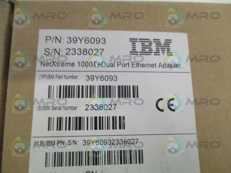IBM 39Y6093 NETXTREME 1000T+DUAL PORT ETHERNET ADAPTER  NSMP