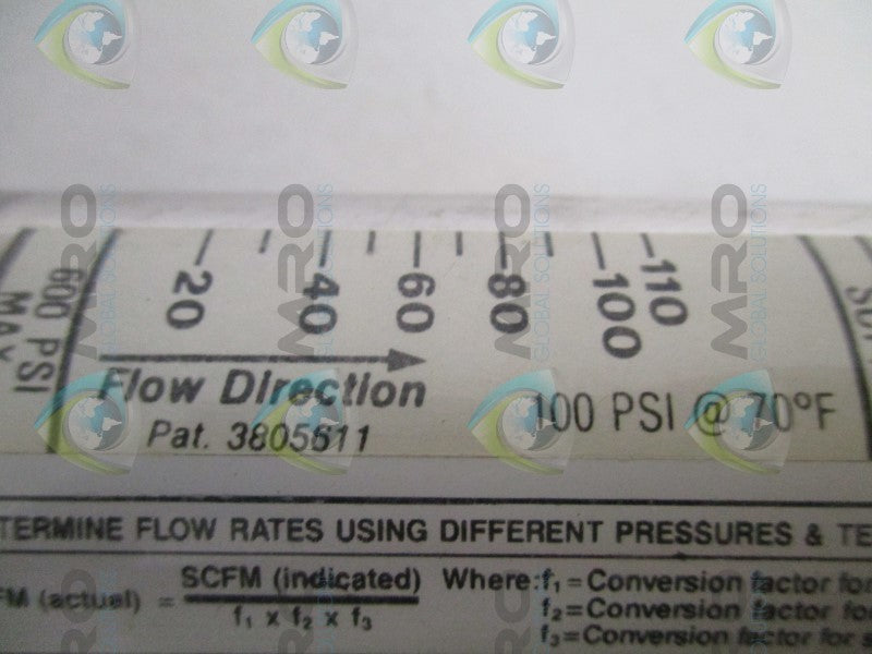 HELAND 3805611 FLOW METER 20-110 AIR SCFM 100PSI  NSMP
