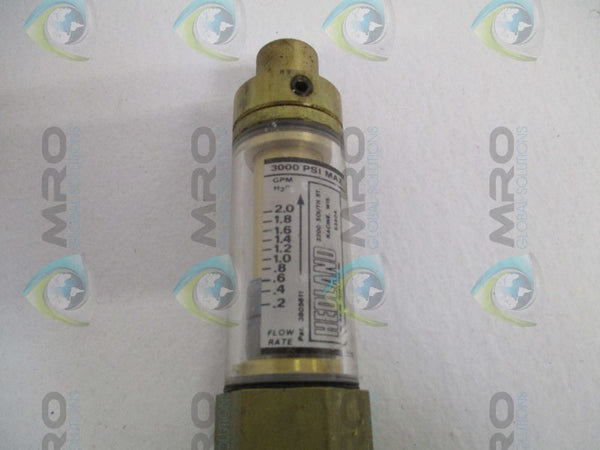 HEDLAND 3805611 FLOW METER .02-2.0 GPM H2O 300 PSI  NSMP