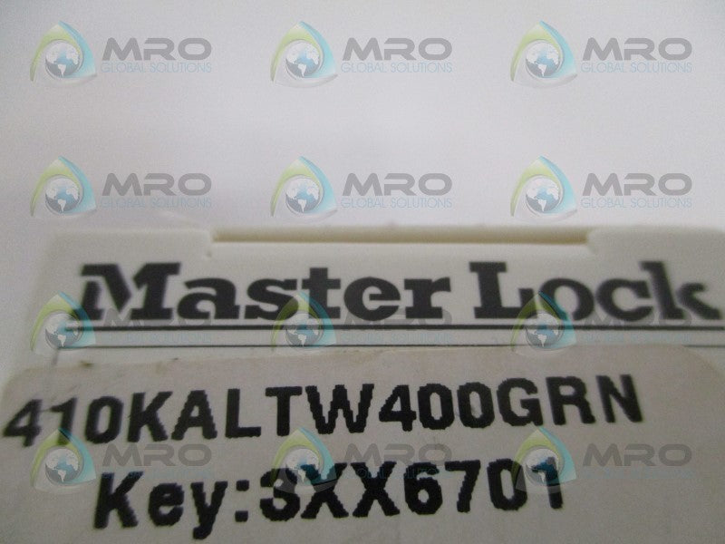 MASTER LOCK 410KALTW400GRN 3XX6701 PADDLOCK  NSMP