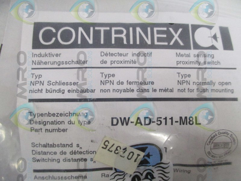 CONTRINEX DW-AD-511-M8L METAL SENSING PROXIMITY SWITCH  NSMP