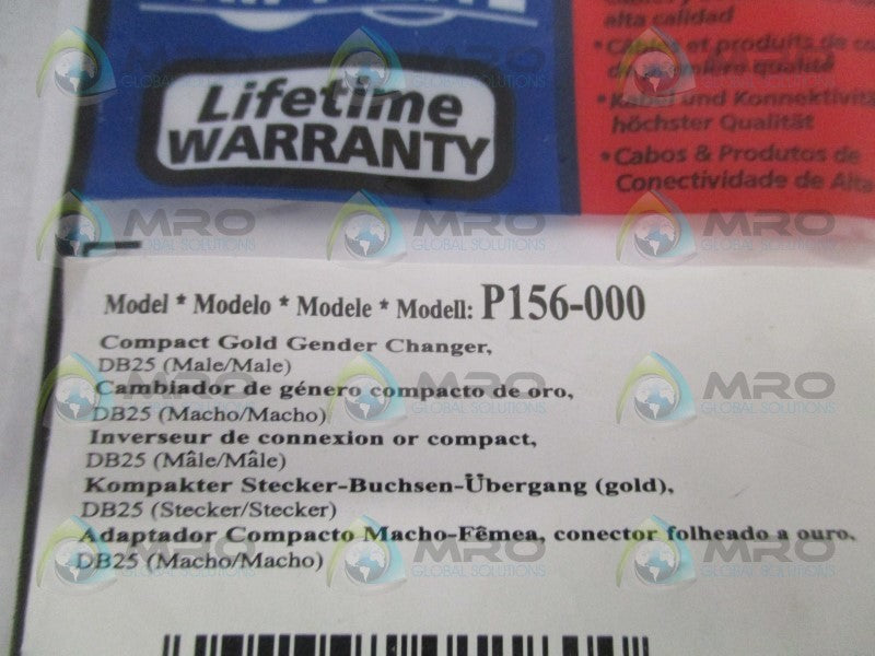 TRIPP-LITE P156-000 COMPACT GOLD GENDER CHANGER DB25 MALE  NSMP