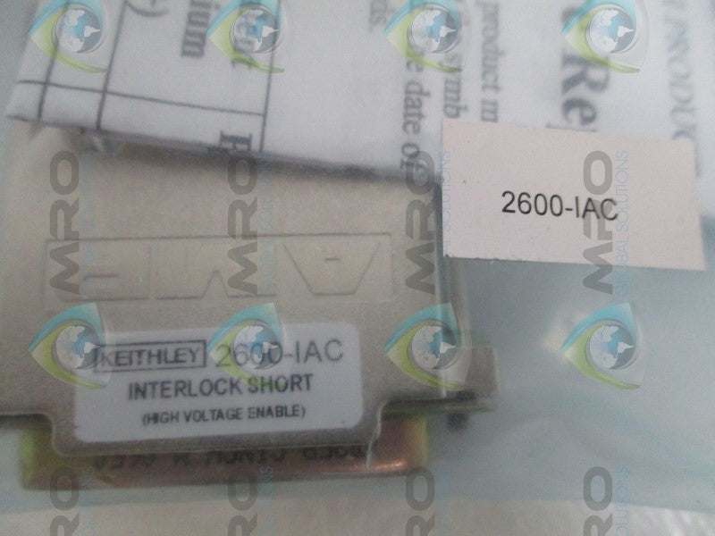 KEITHLEY 2600-IAC INTERLOCK SHORT CONNECTOR * NEW IN FACTORY BAG *