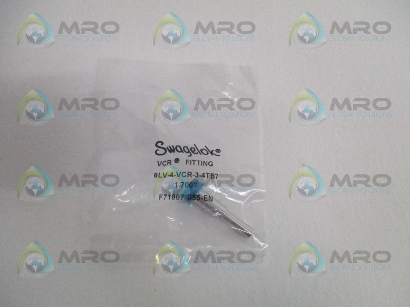 SWAGELOK 6LV-4-VCR-3-4TB7 LONG TUBE BUTT WELD GLANG * NEW IN FACTORY BAG *