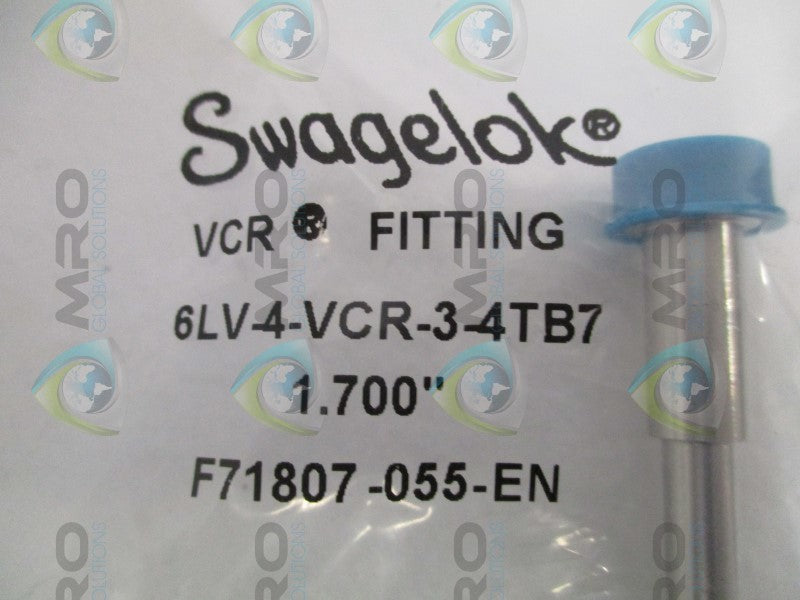 SWAGELOK 6LV-4-VCR-3-4TB7 LONG TUBE BUTT WELD GLANG * NEW IN FACTORY BAG *
