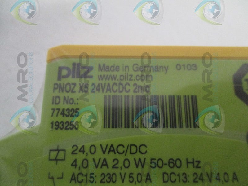 PILZ PNOZ-X5-24VACDC-2N/O SAFETY RELAY * NEW IN ORIGINAL PACKAGE *