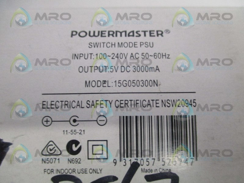 POWERMASTER 15G050300N SWITCH MODE POWER SUPPLY UNIT NSMP