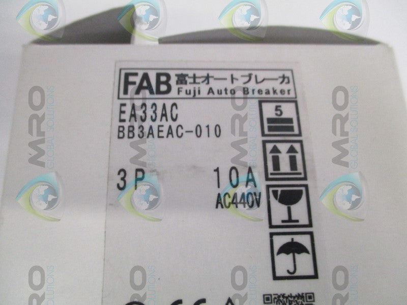 FUJI EA33AC BB3AEAC-010 AUTO BREAKER 10A *NEW IN BOX*