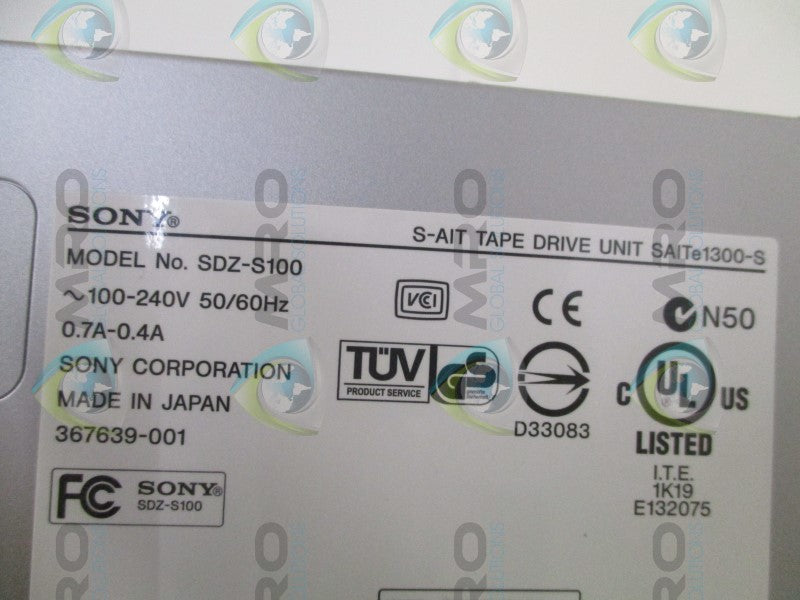 SONY SDZ-S100 S-AIT TAPE DRIVE UNIT *USED*