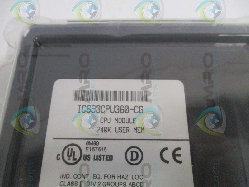 GE FANUC IC693CPU360-CG CPU MODULE 240K USER MEMORY *NEW IN ORIGINAL PACKAGE*