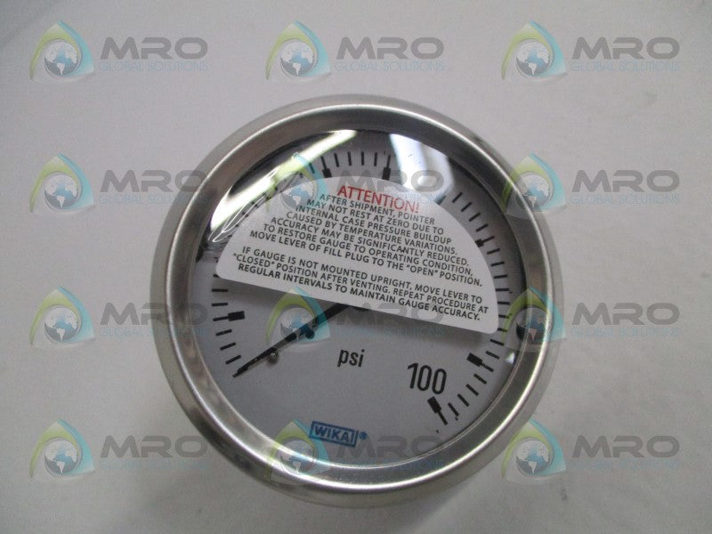 WIKA 9833247 PRESSURE GAUGE 100PSI *NEW IN BOX*