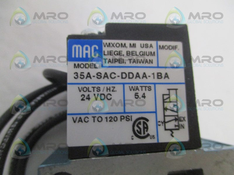 MAC 35A-SAC-DDAA-1BA SOLENOID VALVE *NEW IN BOX*