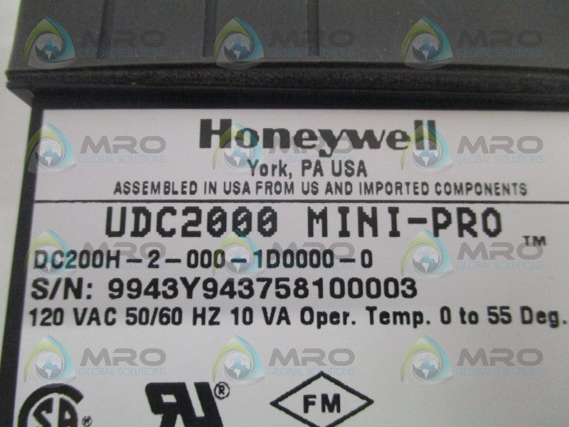 HONEYWELL UDC2000 MINI-PRO DC200H-2-000-1D0000-0 TEMP. CONTROLLER *NEW IN BOX*