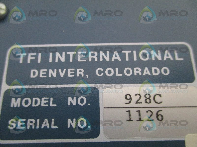 TFI INTERNATIONAL 928C TEMPERATURE CONTROLLER SET AT: 200C *NEW NO BOX*