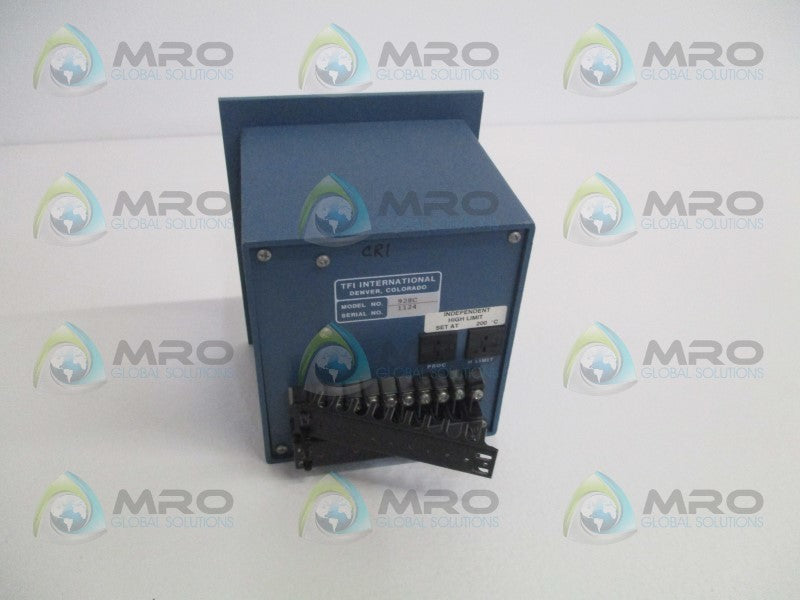 TFI INTERNATIONAL 928C TEMP. CONTROLLER SET AT: 200C (AS PICTURED) *NEW NO BOX*