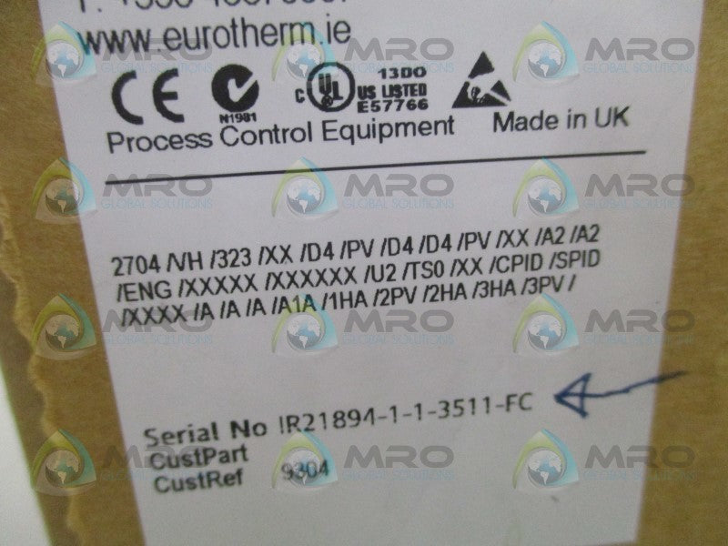 EUROTHERM 2704/VH/323/XX/D4/PV/D4/D4/PV/XX/A2/A2/ENG/ CONTROLLER  NSMP