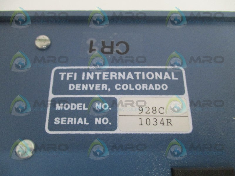 TFI INTERNATIONAL 928C TEMPERATURE CONTROLLER *USED*