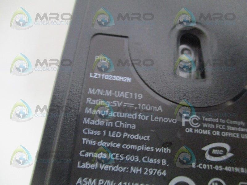 LENOVO M-UAE119 MOUSE W/ USB CABLE *USED*