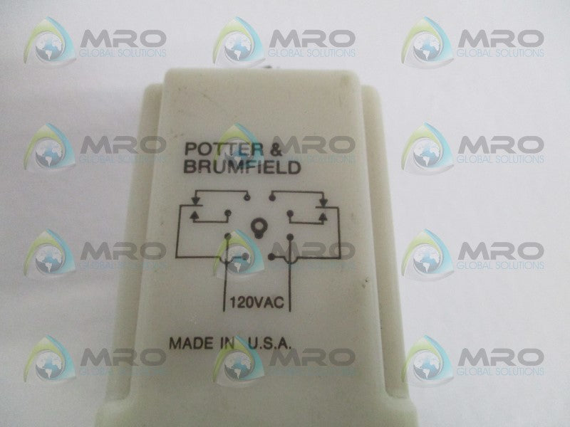 POTTER & BRUMFIELD CHB-38-70003 TIME DELAY RELAY 1.0-180SEC 120/120VAC *USED*