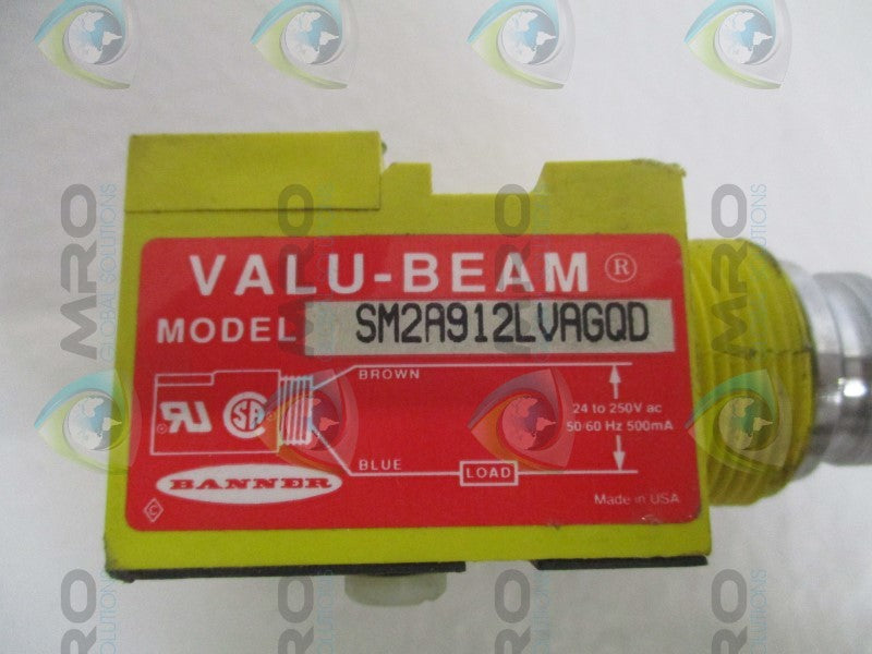 BANNER VALU-BEAM SM2A912LVAGQD PHOTOELECTRIC SENSOR  UNMP