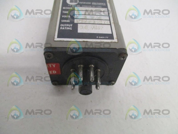 SYRACUSE ELECTRONICS TNR00303 TIME DELAY RELAY 5 SEC.  UNMP