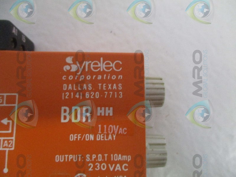 SYRELEC BDRHH110A ON/OFF RELAY 110VAC  NSMP