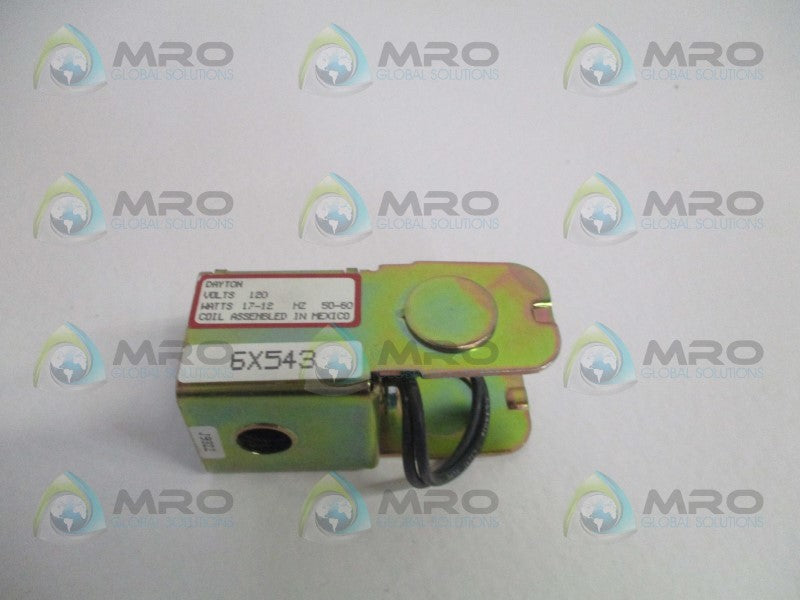 DAYTON 6X543 SOLENOID VALVE COIL 120VAC (AS PICTURED)  NSMP