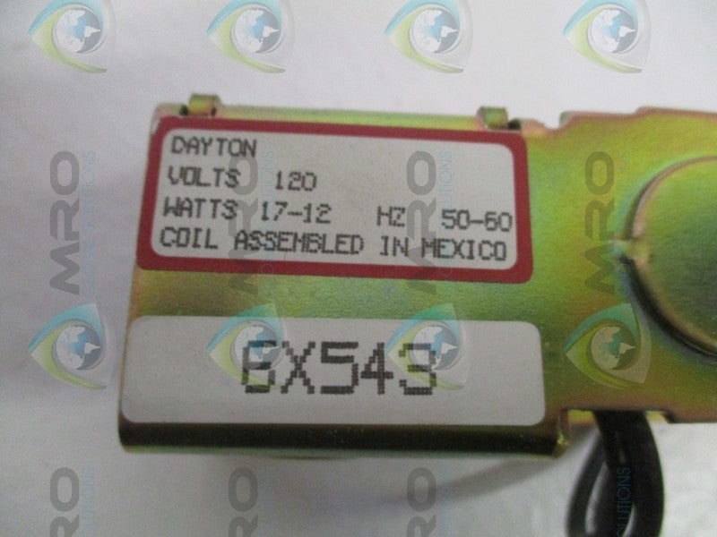 DAYTON 6X543 SOLENOID VALVE COIL 120VAC (AS PICTURED)  NSMP