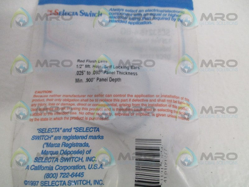 SELECTA SL53215-6-BG RED INDICATOR LIGHT * NEW IN FACTORY BAG *