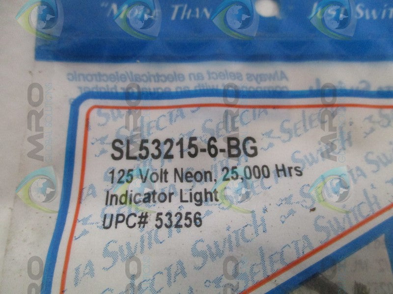 SELECTA SL53215-6-BG RED INDICATOR LIGHT * NEW IN FACTORY BAG *