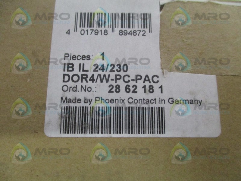 PHOENIX CONTACT IBIL24/230DOR4/W-PC-PAC TERMINAL INTERBUS  NSFS