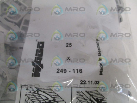 WAGO 249-116 TERMINAL BLOCK (PKG. OF 25) * NEW IN FACTORY BAG *