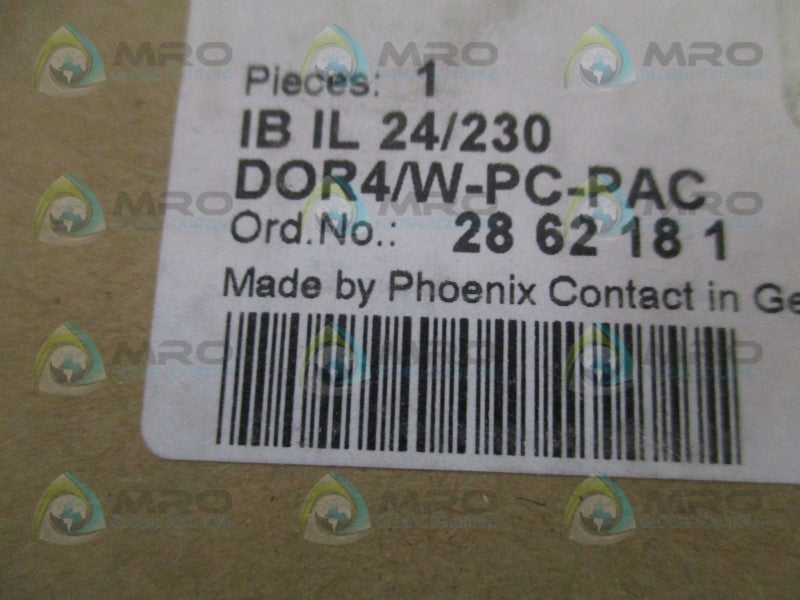 PHOENIX CONTACT IBIL24/230DOR4/W-PC-PAC INLINE TERMINAL INTERBUS  NSMP