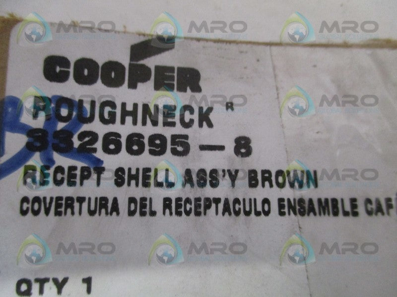 COOPER 3326695-8 BROWN RECEPTACLE SHELL ASSEMBLY  UNMP