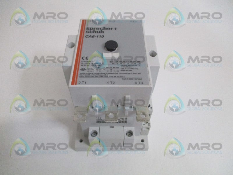 SPRECHER+SCHUH CA6-110-11-120B CONTACTOR 110/120V  NSMP