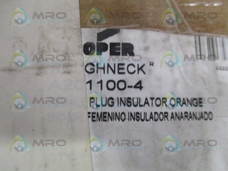 COOPER A201100-4 ORANGE FEMALE PLUG INSULATOR  NSMP