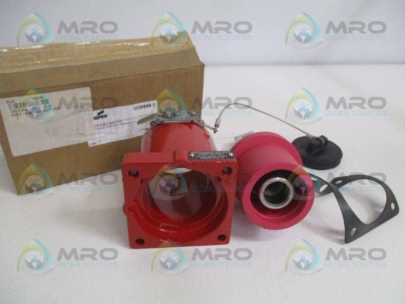 COOPER 3326695-3 RED FEMALE RECEPTACLE SHELL ASSEMBLY  NSMP