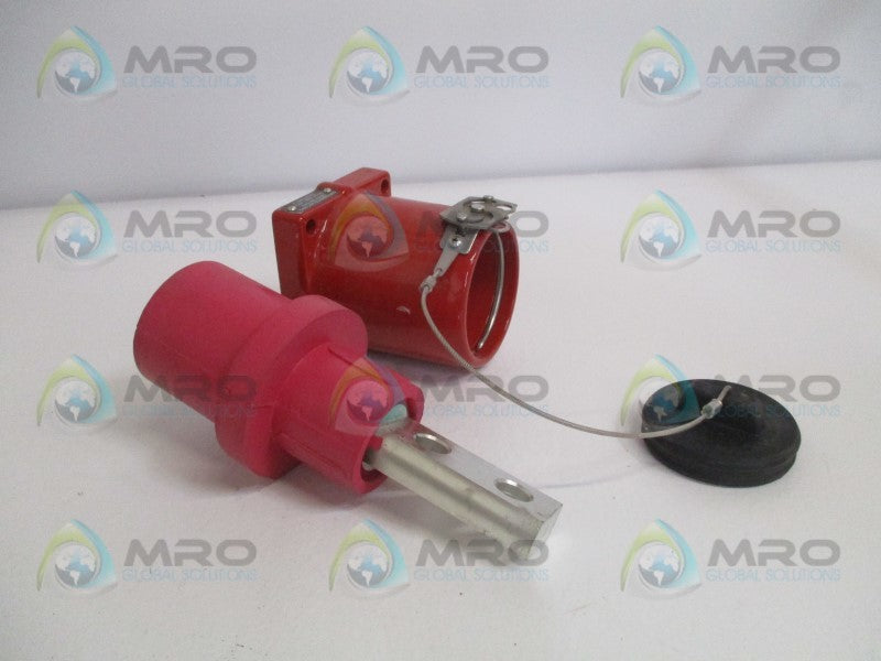 COOPER E1049-1835X-R RED FEMALE RECEPTACLE ASSEMBLY DOUBLE HOLE  NSMP