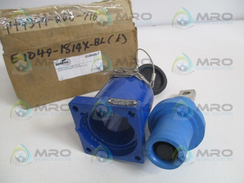COOPER 3326695-7 BLUE MALE RECEPTACLE SHELL ASSEMBLY  NSMP