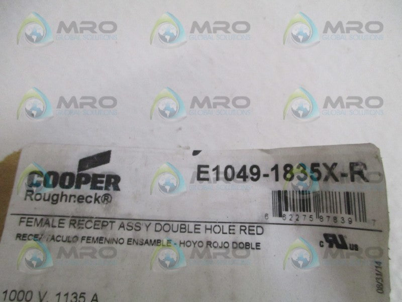 COOPER E1049-1835X-R RED FEMALE RECEPTACLE ASSEMBLY  NSNP