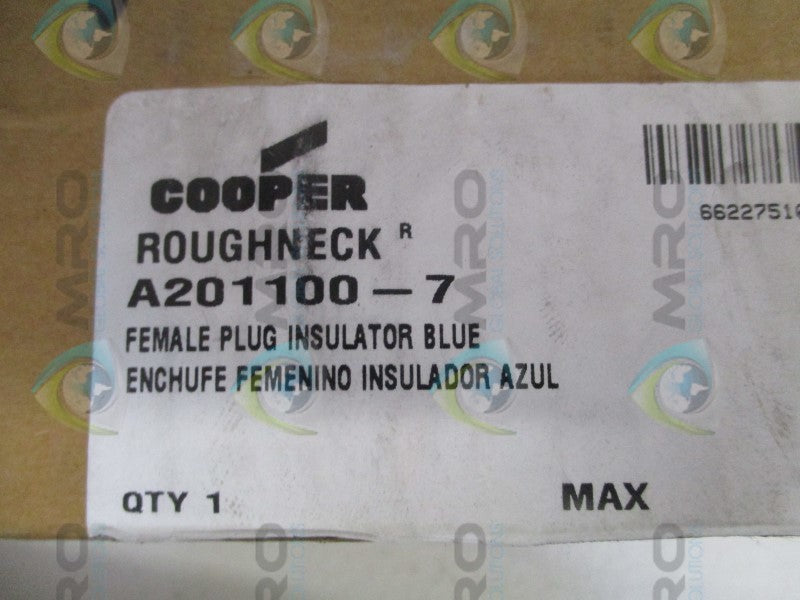 COOPER A201100-7 BLUE FEMALE PLUG INSULATOR  NSMP